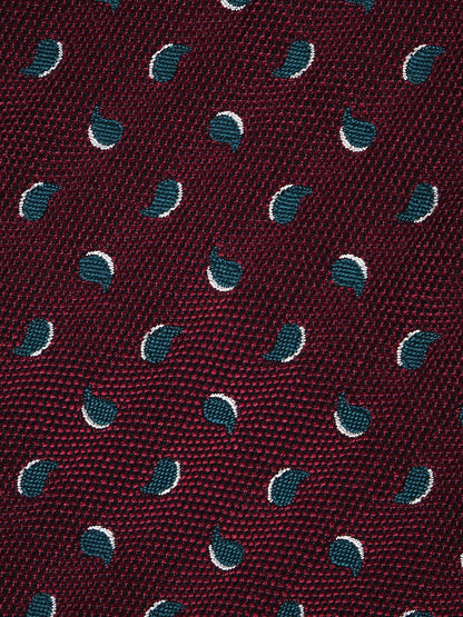 Luxury 3-Fold Silk Necktie in Red