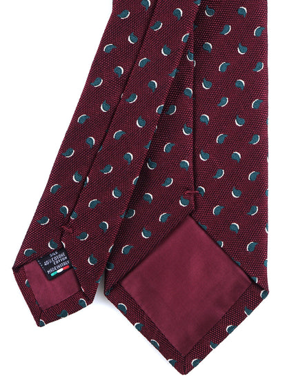 Luxury 3-Fold Silk Necktie in Red