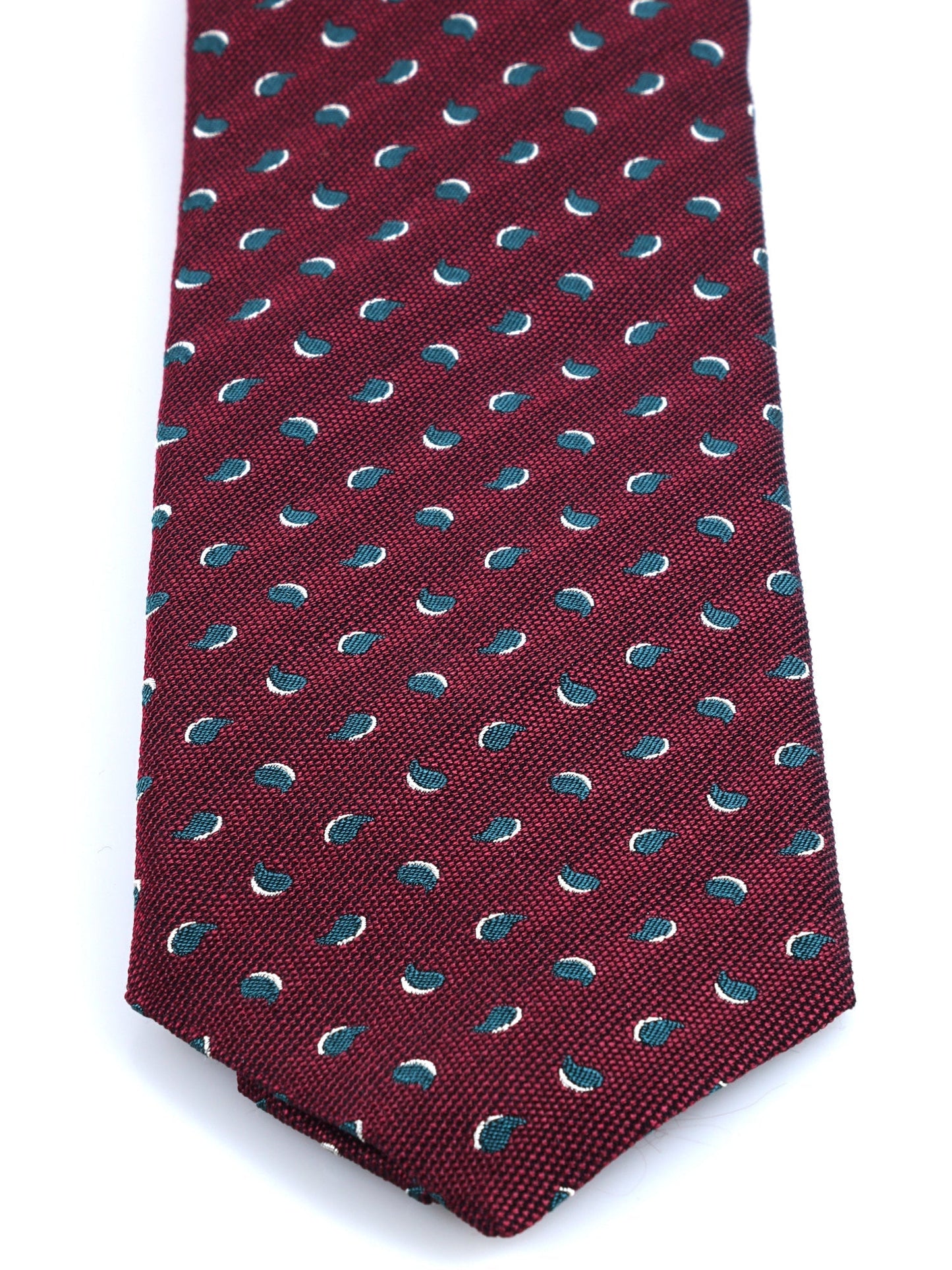 Luxury 3-Fold Silk Necktie in Red