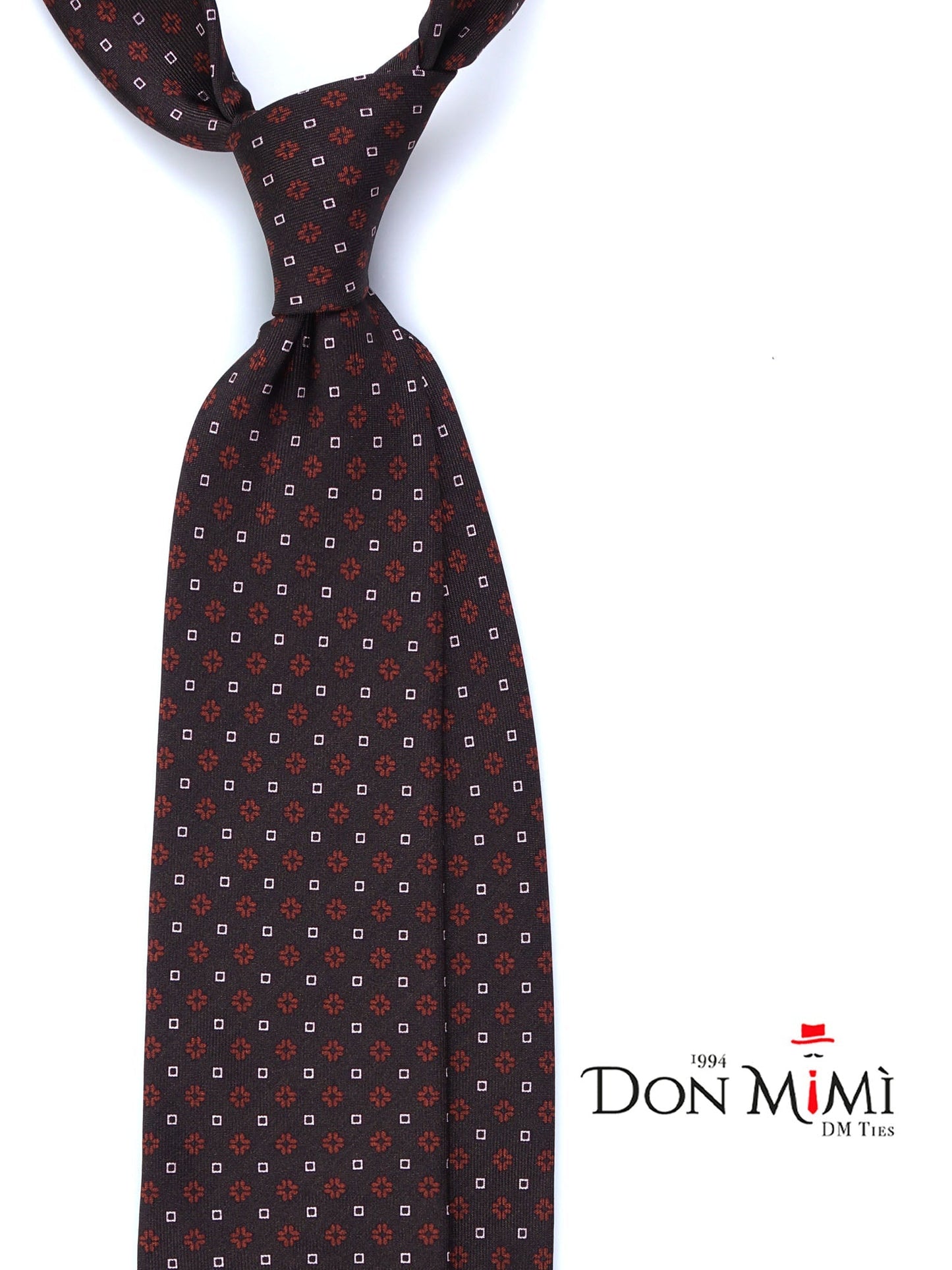 Luxury Silk Necktie in Brown