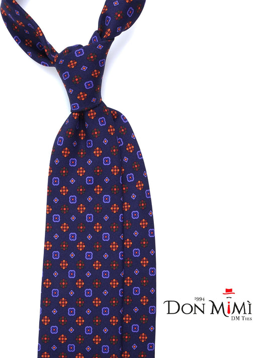 Luxury 3-Fold Silk Necktie in Blue