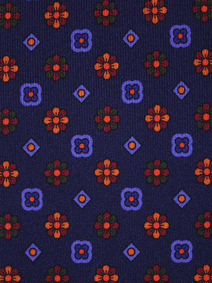 Luxury 3-Fold Silk Necktie in Blue