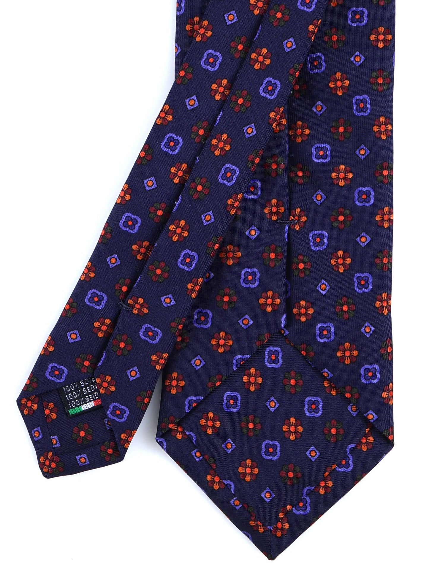 Luxury 3-Fold Silk Necktie in Blue