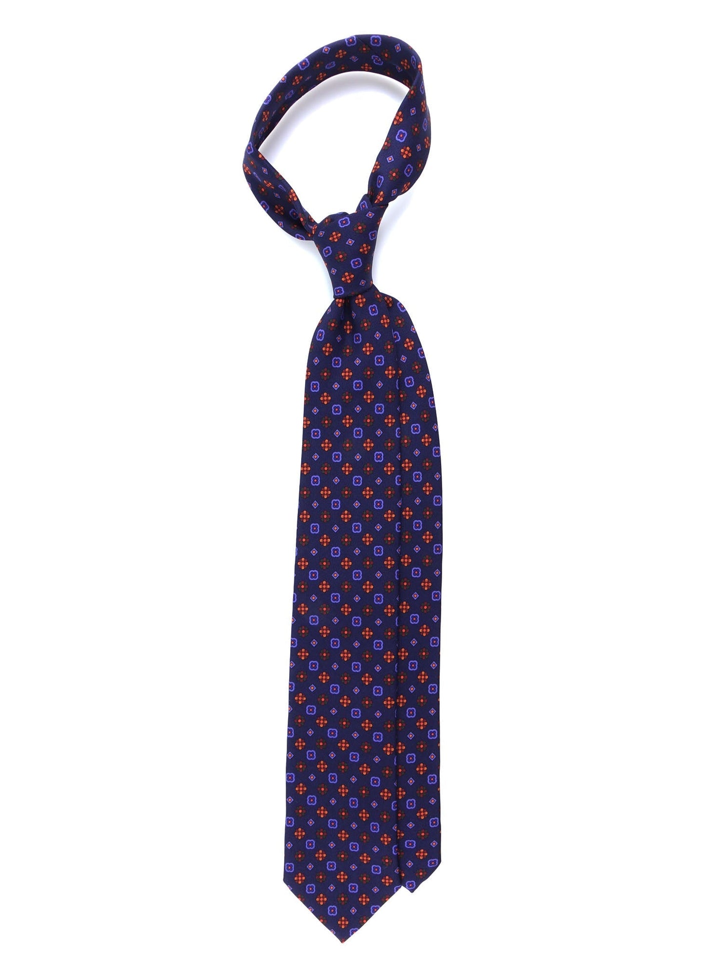 Luxury 3-Fold Silk Necktie in Blue