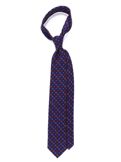 Luxury 3-Fold Silk Necktie in Blue