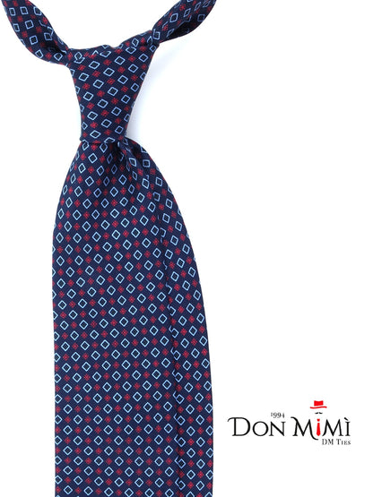 Luxury 3-Fold Silk Necktie in Blue