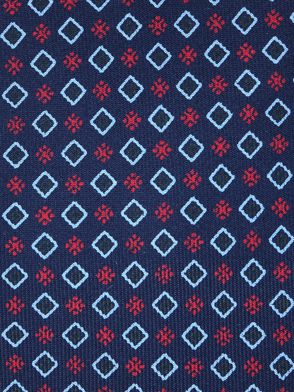 Luxury 3-Fold Silk Necktie in Blue