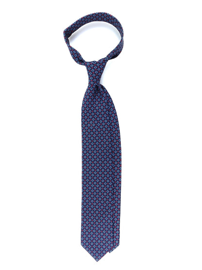 Luxury 3-Fold Silk Necktie in Blue