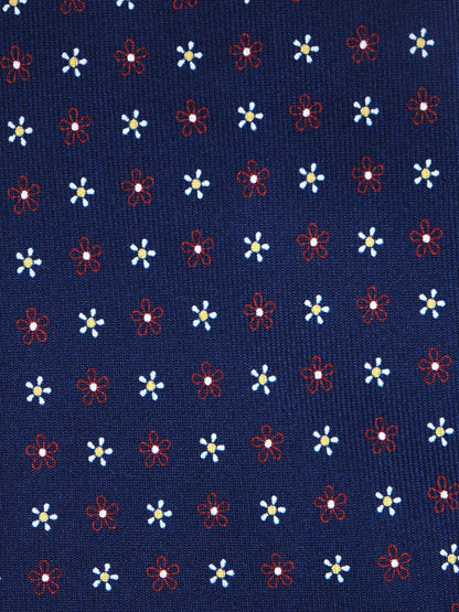 Luxury 3-Fold Silk Necktie in Blue