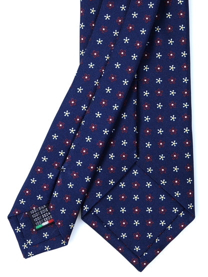 Luxury 3-Fold Silk Necktie in Blue