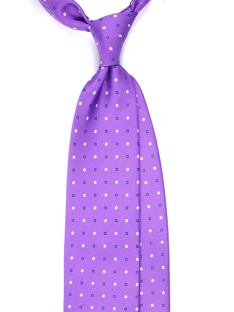 Luxury 3-Fold Silk Necktie in Purple