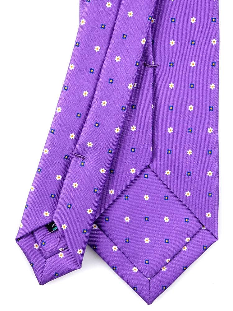 Luxury 3-Fold Silk Necktie in Purple