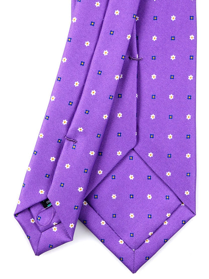 Luxury 3-Fold Silk Necktie in Purple