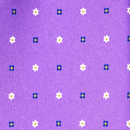 Luxury 3-Fold Silk Necktie in Purple