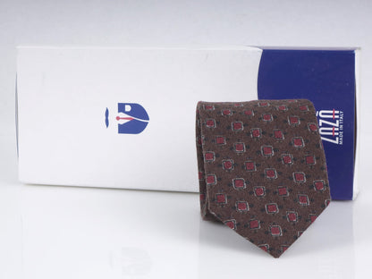 Luxury 3-Fold Wool Necktie in Brown