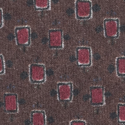 Luxury 3-Fold Wool Necktie in Brown