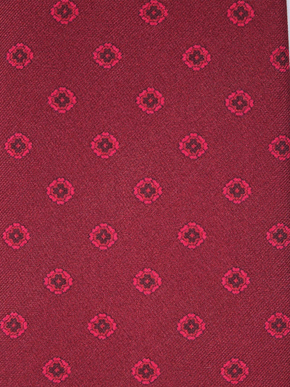 Luxury 3-Fold Silk Necktie in Red