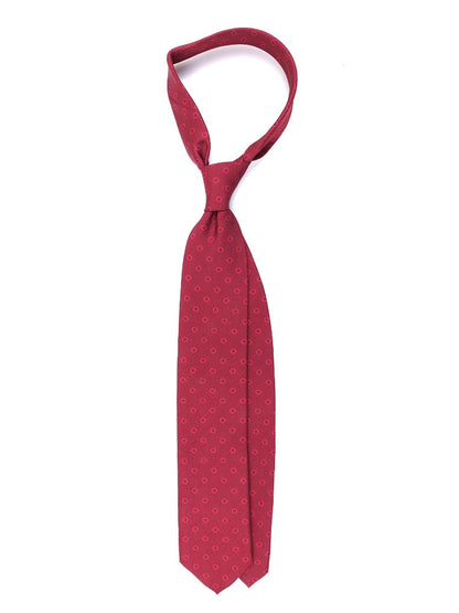 Luxury 3-Fold Silk Necktie in Red