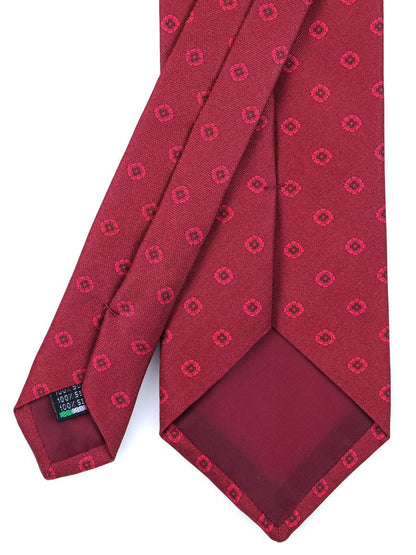 Luxury 3-Fold Silk Necktie in Red