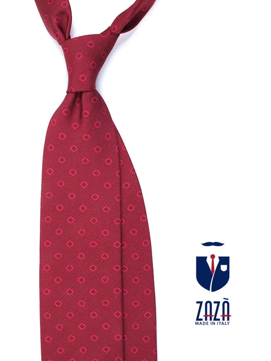 Luxury 3-Fold Silk Necktie in Red