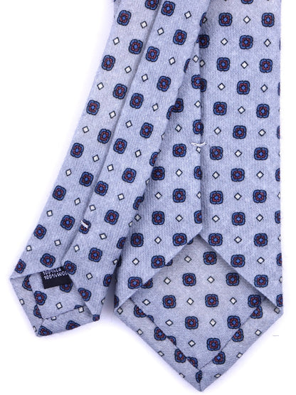 Luxury 3-Fold Wool Necktie in Gray