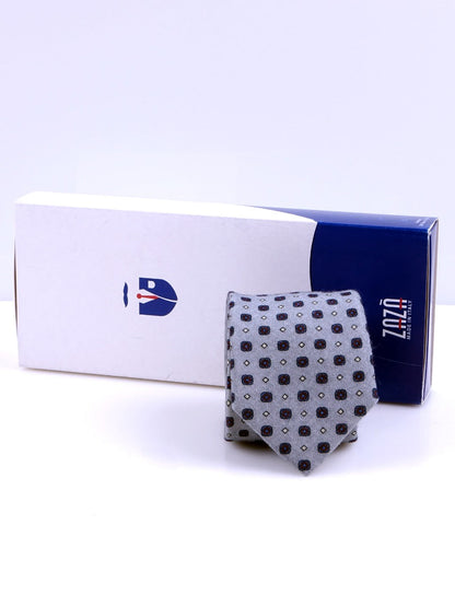 Luxury 3-Fold Wool Necktie in Gray