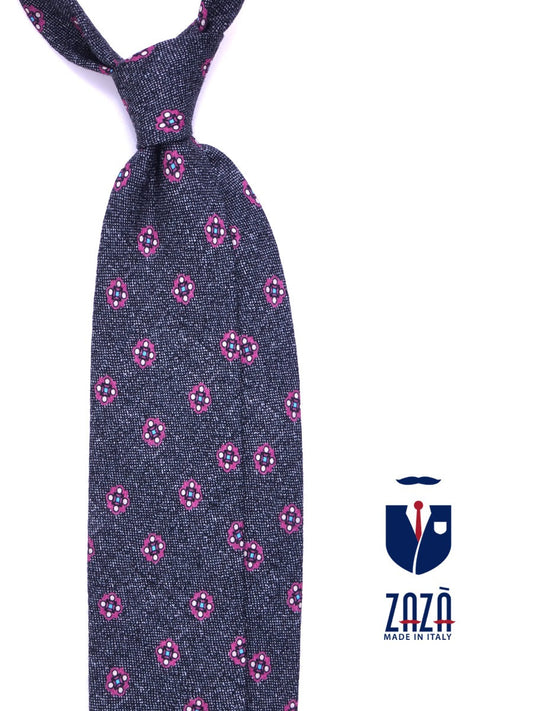 Luxury 3-Fold Wool Necktie in Gray