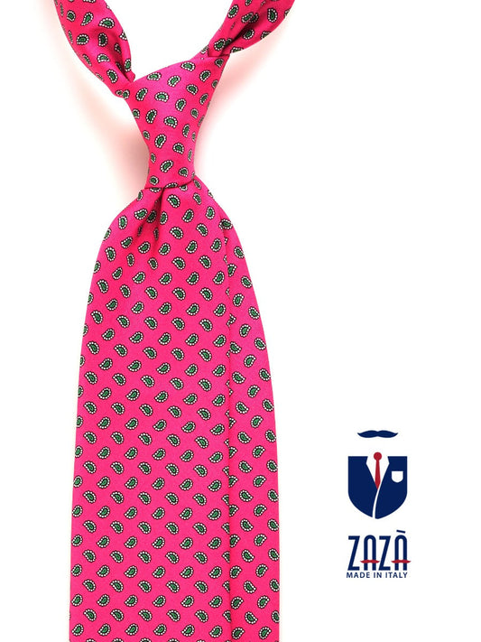 Luxury 3-Fold Silk Necktie in Pink