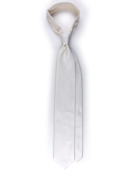 Luxury 3-Fold Silk Necktie in White