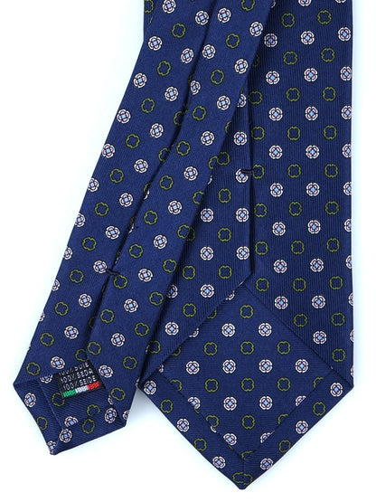 Luxury 3-Fold Silk Necktie in Blue