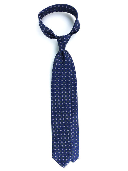 Luxury 3-Fold Silk Necktie in Blue