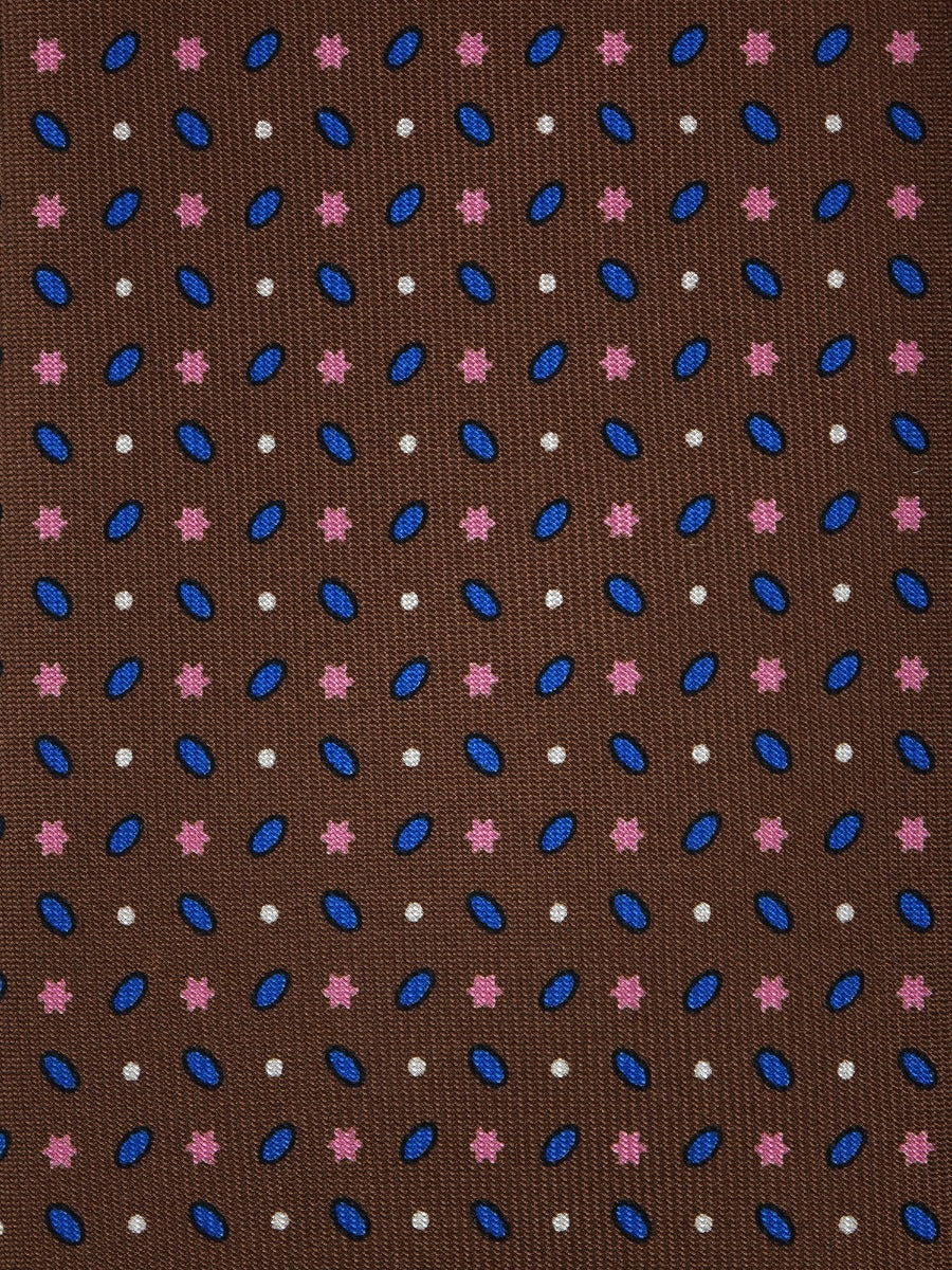 Luxury 3-Fold Silk Necktie in Brown