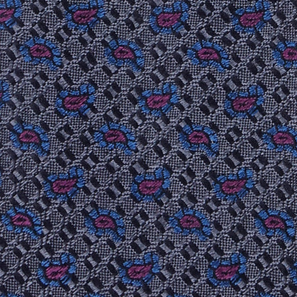 Luxury 3-Fold Silk Necktie in Grey