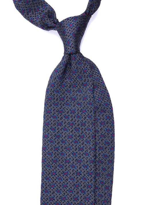 Luxury 3-Fold Silk Necktie in Grey
