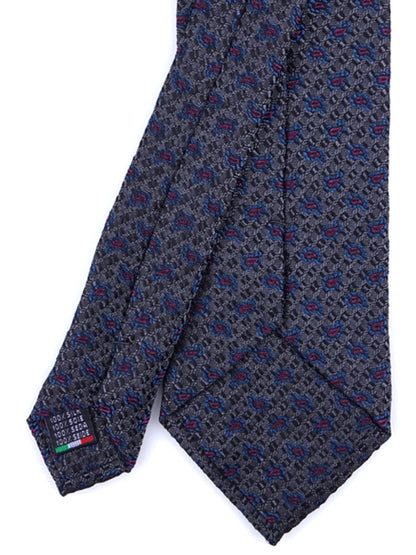 Luxury 3-Fold Silk Necktie in Grey