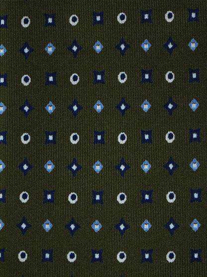 Luxury 3-Fold Silk Necktie in Green