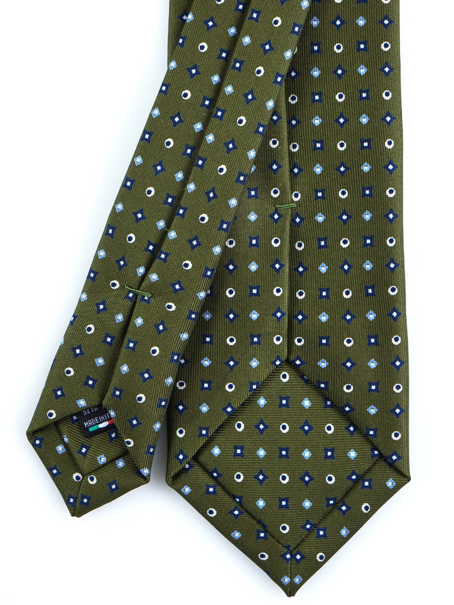 Luxury 3-Fold Silk Necktie in Green