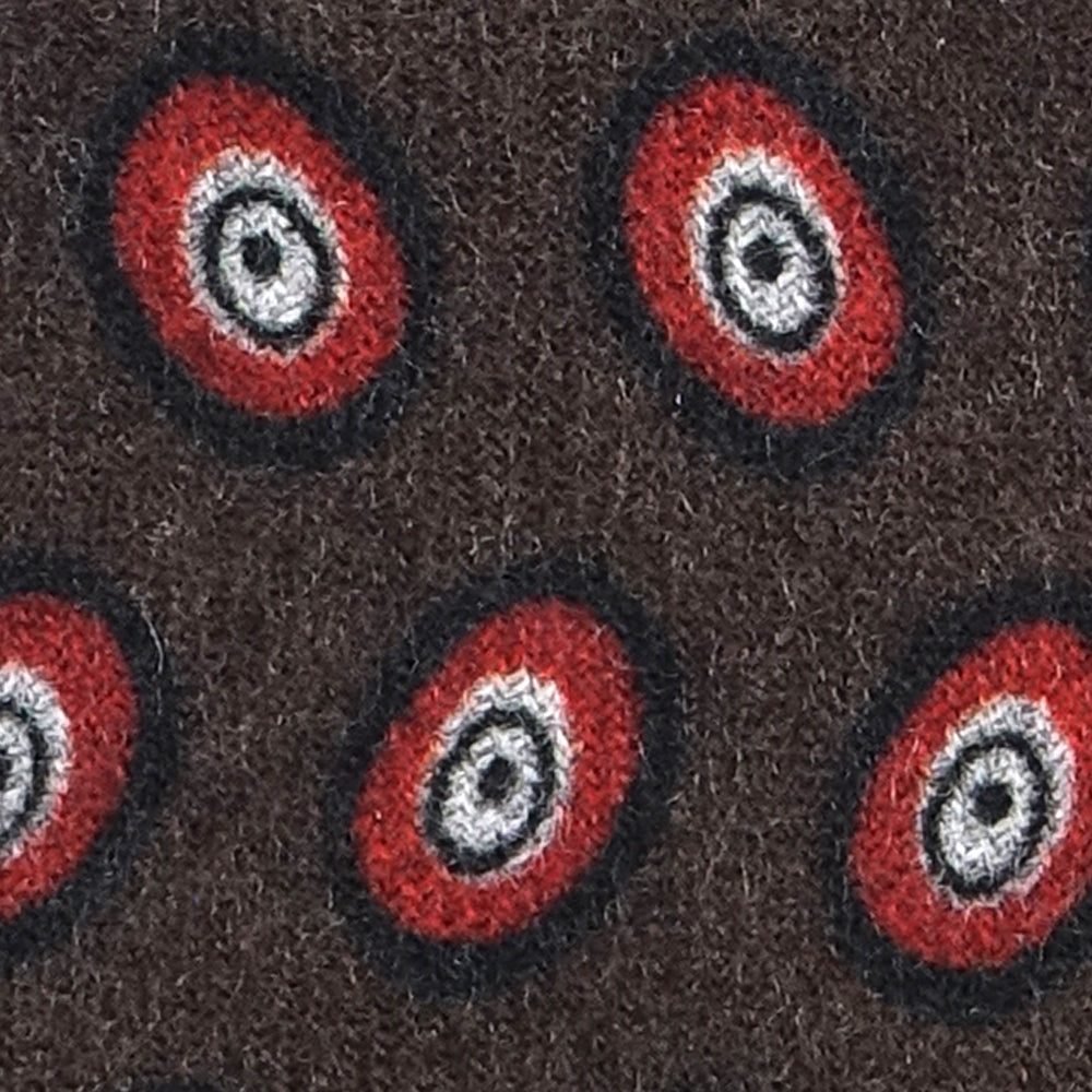 Luxury 3-Fold Wool Necktie in Brown